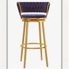 Lu Zi Furniture - Nordic bar stools, home high stools, backrests, front desk tables and chairs, modern simple and light luxury bar chairs, beauty ironwork Specification image